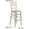 Flash Furniture 2 Pack HERCULES Series Gold Wood Chiavari Barstool(Set of 1)