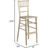 Flash Furniture 2 Pack HERCULES Series Gold Wood Chiavari Barstool(Set of 2)