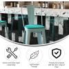 Flash Furniture Carly Commercial Grade 30″ High Black Metal Indoor-Outdoor Bar Height Stool with Back and Black Polystyrene Seat(Mint Green/Mint Green)
