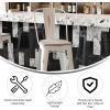 Flash Furniture Carly Commercial Grade 30″ High Black Metal Indoor-Outdoor Bar Height Stool with Back and Black Polystyrene Seat(White/Gray)