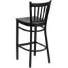 Flash Furniture HERCULES Series Black Vertical Back Metal Restaurant Barstool – Burgundy Vinyl Seat(black)