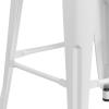 Flash Furniture Lily 30″ High Backless Red Metal Barstool with Square Wood Seat(White)