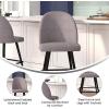 Flash Furniture Lyla Commercial Grade Modern Armless Counter Stools-Gray Faux Linen Upholstery-26″ Barstool-Contoured Backrest-Steel Frame & Footrest-Set of 2