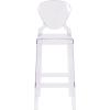 Flash Furniture McKenna 4 Pk. Ghost Barstool with Tear Back in Transparent Crystal(Set of 1)