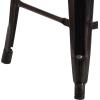 Flash Furniture Metal/Wood Colorful Restaurant Counter Stools, Red (Pack of 1)(Black-antique Gold)