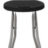 Flash Furniture Micah Foldable Stool with Black Plastic Seat and Titanium Gray Frame (Pack of 2)(set of 2)