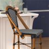 Flash Furniture SDA-AD642001-BS-BKWH-NAT-GG 30″ Black/White French Stool