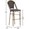 Flash Furniture SDA-AD642001-BS-BKWH-NAT-GG 30″ Black/White French Stool