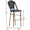 Flash Furniture SDA-AD642001-BS-NVYWH-NAT-GG 30″ Navy/White French Stool