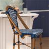 Flash Furniture SDA-AD642001-BS-NVYWH-NAT-GG 30″ Navy/White French Stool