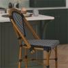 Flash Furniture SDA-AD642001-CS-BKWH-NAT-GG 26″ Black/White French Stool