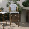 Flash Furniture SDA-AD642001-F-BS-WHNVY-NAT-GG 30″ White/Navy French Stool