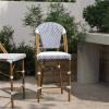 Flash Furniture SDA-AD642001-F-CS-WHNVY-NAT-GG 26″ White/Navy French Stool