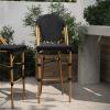Flash Furniture SDA-AD642107-BS-BK-NAT-GG Black French Cafe Stool