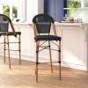 Flash Furniture SDA-AD642107-BS-BK-NAT-GG Black French Cafe Stool