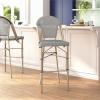 Flash Furniture SDA-AD642107-BS-BLKWH-LTNAT-GG Black/White French Cafe Stool