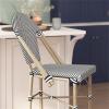 Flash Furniture SDA-AD642107-BS-BLKWH-LTNAT-GG Black/White French Cafe Stool