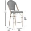 Flash Furniture SDA-AD642107-CS-BLKWH-LTNAT-GG Black/White French Cafe Stool