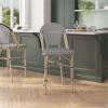Flash Furniture SDA-AD642107-CS-BLKWH-LTNAT-GG Black/White French Cafe Stool