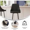 Flash Furniture Shelly Set of 2 Commercial Bar Height Bar Stools – Black LeatherSoft Upholstery – Black Metal Frames – 30″ High – Chrome Feet and Footrests(Black)
