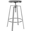 Flash Furniture Toledo Industrial Style Barstool with Swivel Lift Adjustable Height Seat in Gold Finish(Chrome)