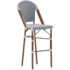 Flash Furniture SDA-AD642001-F-BS-WHNVY-NAT-GG 30″ White/Navy French Stool