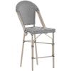 Flash Furniture SDA-AD642107-CS-BLKWH-LTNAT-GG Black/White French Cafe Stool