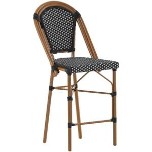 Flash Furniture SDA-AD642001-CS-BKWH-NAT-GG 26″ Black/White French Stool