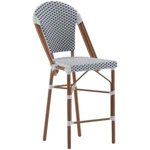 Flash Furniture SDA-AD642001-F-CS-WHNVY-NAT-GG 26″ White/Navy French Stool