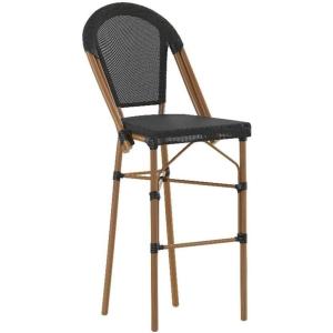 Flash Furniture SDA-AD642107-BS-BK-NAT-GG Black French Cafe Stool