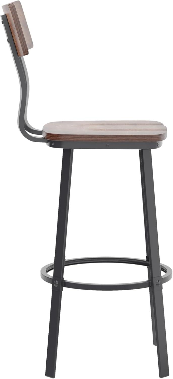 image:imageFlash Furniture Flint Series Commercial Restaurant Barstool Wood SeatBack Powder Coat Frame Antique CopperGrayAntique Copper