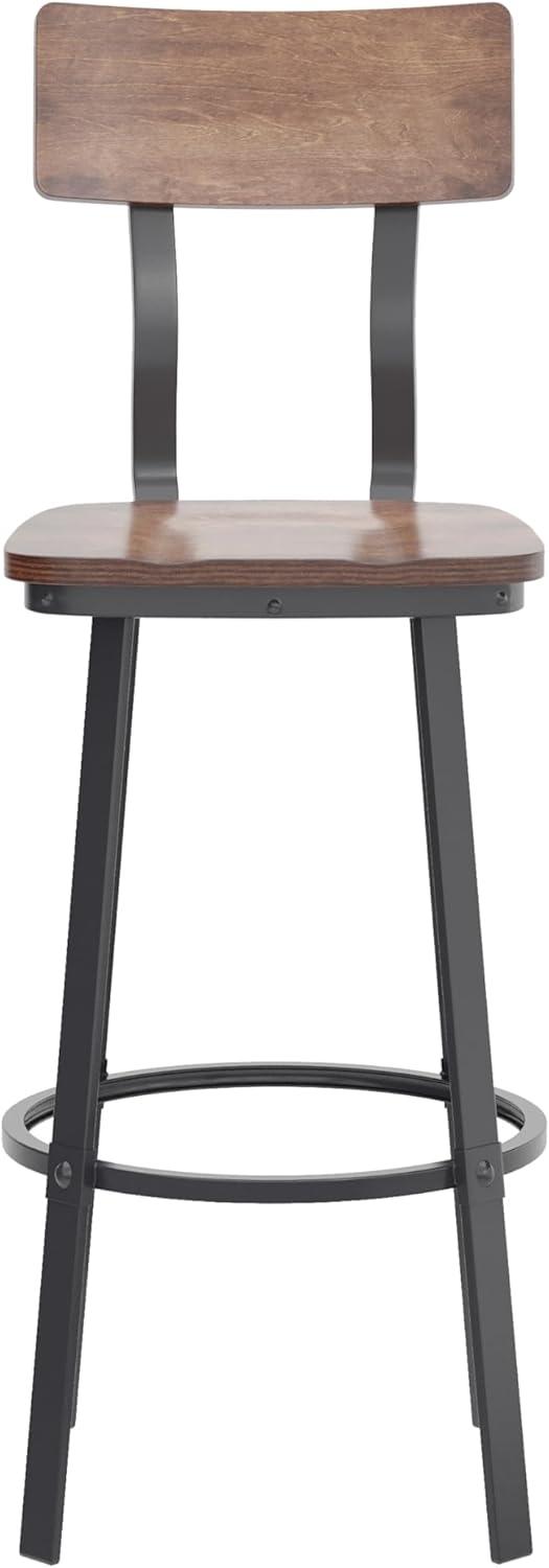 image:imageFlash Furniture Flint Series Commercial Restaurant Barstool Wood SeatBack Powder Coat Frame Antique CopperGrayAntique Copper