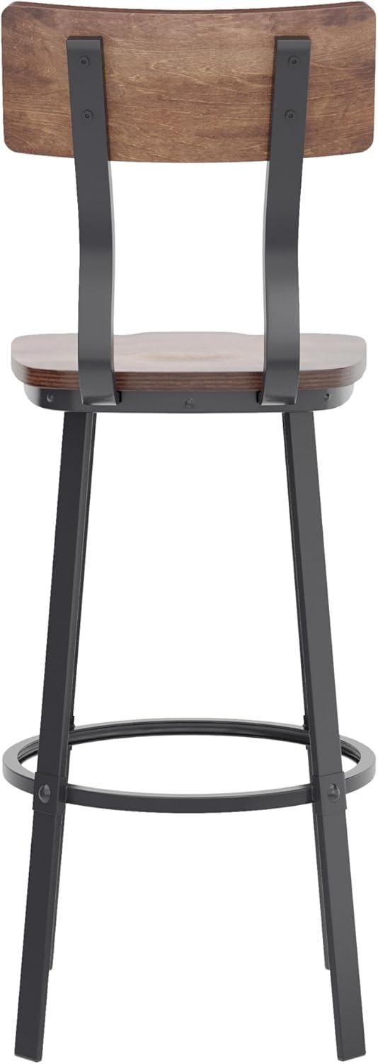 image:imageFlash Furniture Flint Series Commercial Restaurant Barstool Wood SeatBack Powder Coat Frame Antique CopperGrayAntique Copper