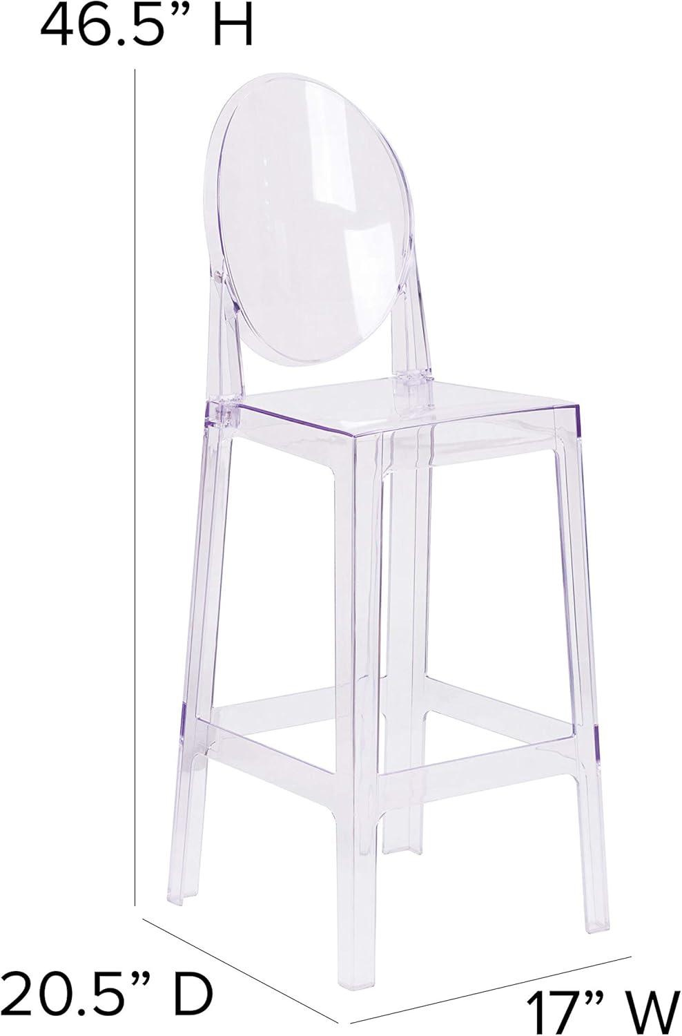image:imageFlash Furniture Ghost Barstool with Oval Back in Transparent Crystal1 Pack