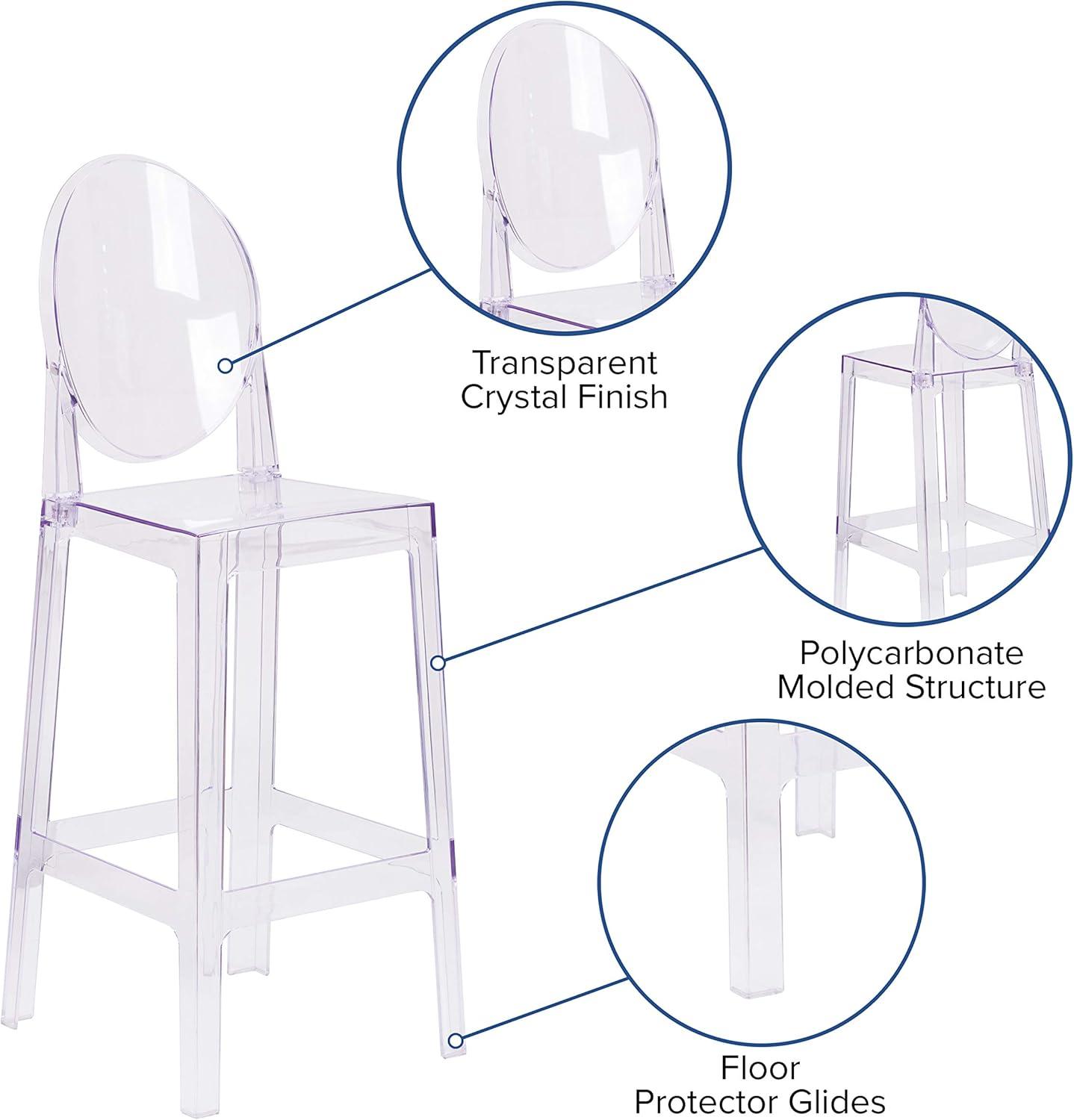image:imageFlash Furniture Ghost Barstool with Oval Back in Transparent Crystal1 Pack