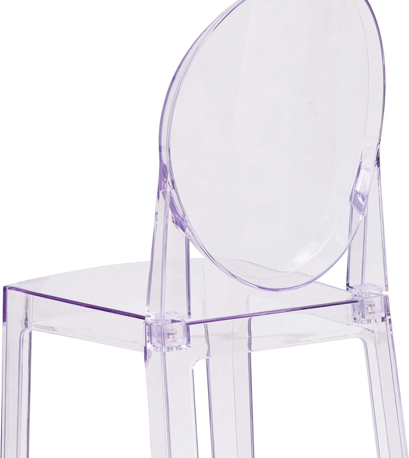 image:imageFlash Furniture Ghost Barstool with Oval Back in Transparent Crystal4 Pack