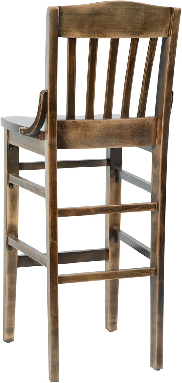 image:imageFlash Furniture HERCULES Series School House Back Walnut Wood Restaurant BarstoolAntique Copper