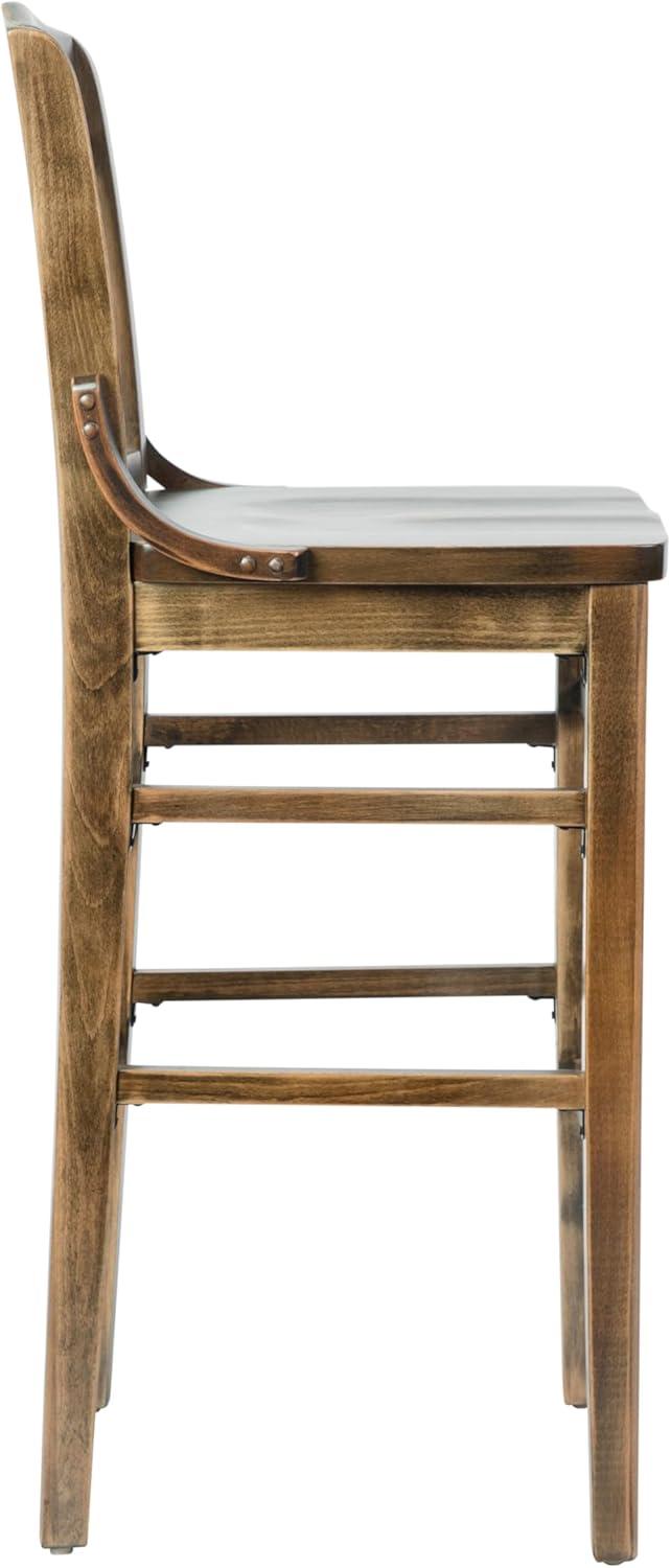 image:imageFlash Furniture HERCULES Series School House Back Walnut Wood Restaurant BarstoolAntique Copper