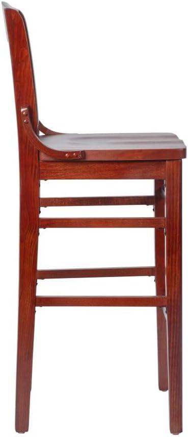image:imageFlash Furniture HERCULES Series School House Back Walnut Wood Restaurant BarstoolMahogany