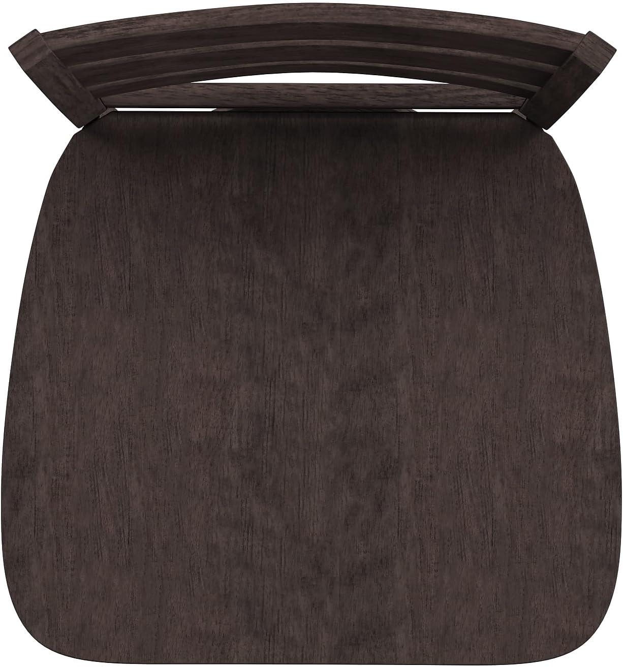 image:imageFlash Furniture Liesel Commercial Grade Classic Ladderback Barstool Gray Wash Walnut Solid Wood Frame Counter Height 360 Swivel Seat Integrated FootrestGray Wash Walnut