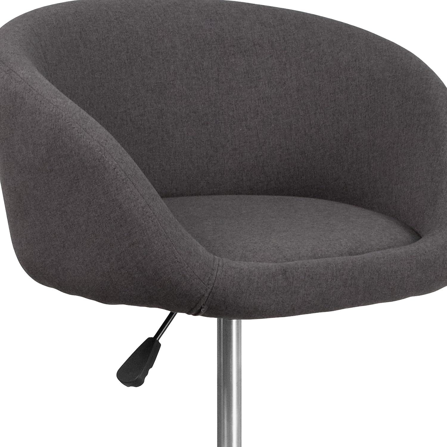 image:imageFlash Furniture Luis Contemporary Blue Fabric Adjustable Height Barstool with Barrel Back and Chrome BaseCharcoal Fabric