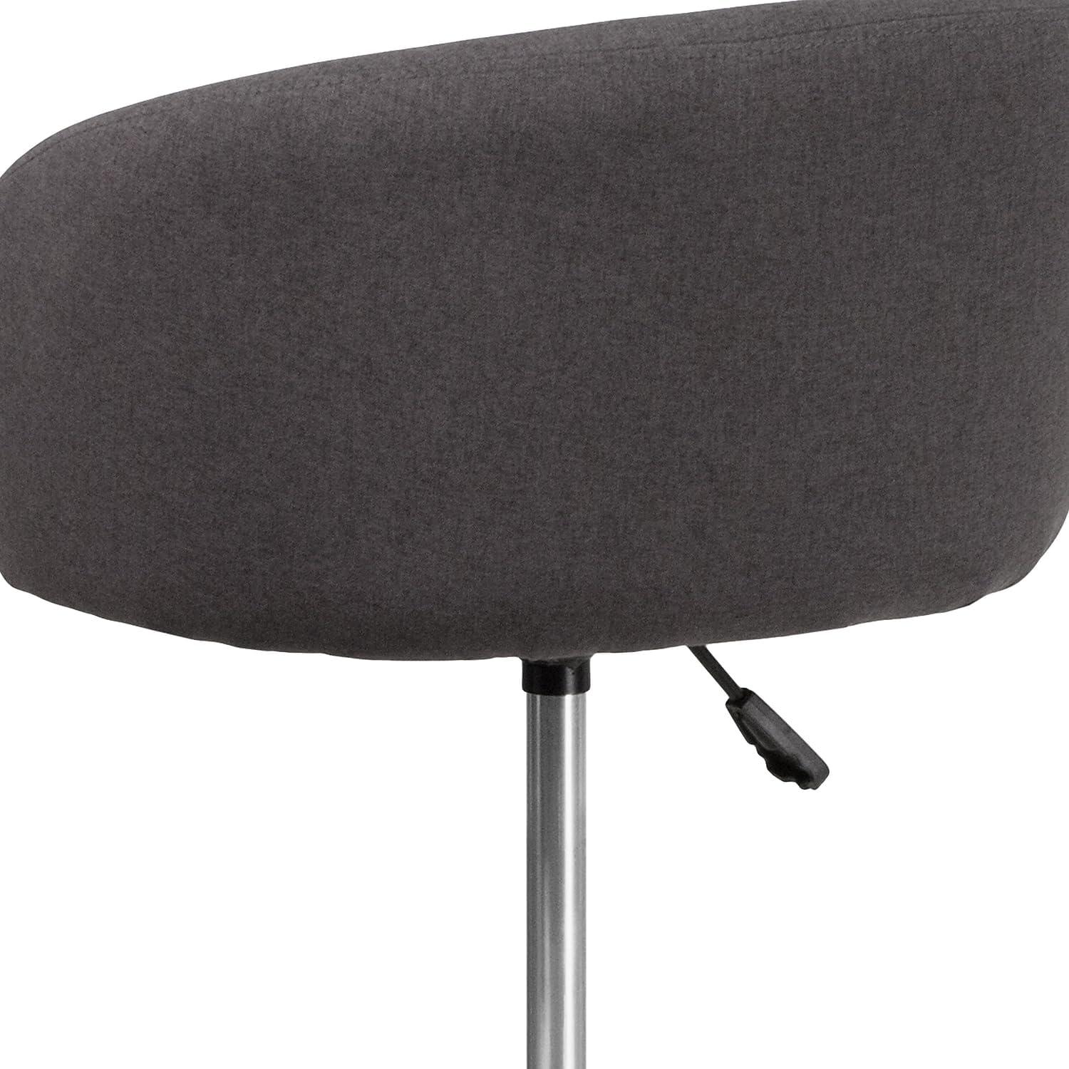 image:imageFlash Furniture Luis Contemporary Blue Fabric Adjustable Height Barstool with Barrel Back and Chrome BaseCharcoal Fabric