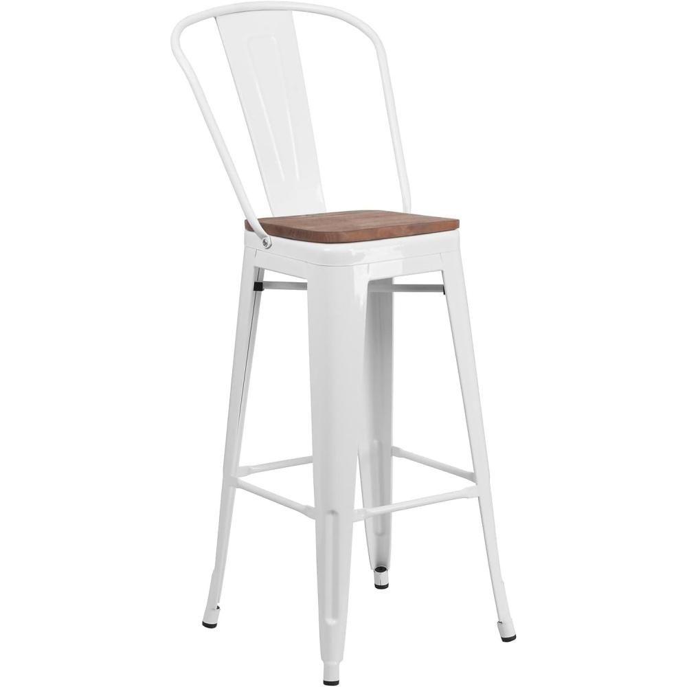 image:imageFlash Furniture Carly 24 High Copper Metal Counter Height Stool with Back and Wood Seat1
