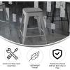 Flash Furniture Cierra 4 Pack Commercial Indoor Counter Height Stools – Silver Galvanized Steel Frame – Gray All-Weather Poly Resin Seat – 24″ High – Backless(Silver/Gray)