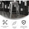 Flash Furniture Cierra 4 Pack Commercial Indoor Counter Height Stools – Silver Galvanized Steel Frame – Gray All-Weather Poly Resin Seat – 24″ High – Backless(Gray Resin Wood Seat/Silver Frame)