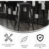 Flash Furniture Cierra 4 Pack Commercial Indoor Counter Height Stools – Silver Galvanized Steel Frame – Gray All-Weather Poly Resin Seat – 24″ High – Backless(Black Resin Wood Seat/Black Frame)