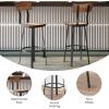 Flash Furniture Flint Series Commercial Restaurant Barstool, Wood Seat/Back, Powder Coat Frame, Antique Copper/Gray(Antique Copper)