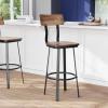 Flash Furniture Flint Series Commercial Restaurant Barstool, Wood Seat/Back, Powder Coat Frame, Antique Copper/Gray(Antique Copper)