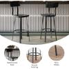 Flash Furniture Flint Series Commercial Restaurant Barstool, Wood Seat/Back, Powder Coat Frame, Antique Copper/Gray(Black)