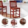 Flash Furniture HERCULES Series School House Back Walnut Wood Restaurant Barstool(Mahogany)